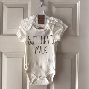Rae Dunn Baby Onsies 3 pc Set NWT